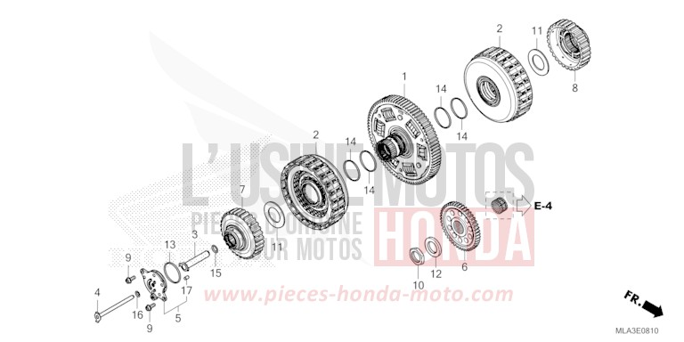 EMBRAYAGE (CMX1100D) de CMX 1100 "Rebel" BORDEAUX RED METALLIC (R337) de 2021